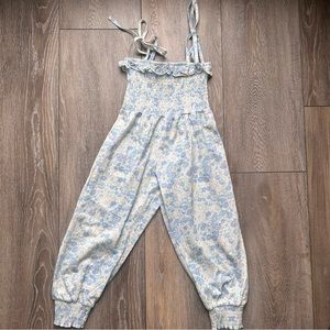 SweetHoney Smocked Tie Romper